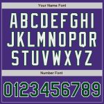 Personalized Purple White Pinstripe Green Authentic Baseball Jersey Team Custom Name and Number