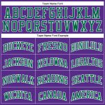 Personalized Purple White Pinstripe Kelly Green Authentic Basketball Jersey Team Custom Name and Number