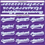 Personalized Purple White Pinstripe Light Blue Authentic Baseball Jersey Team Custom Name and Number