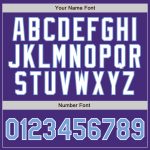 Personalized Purple White Pinstripe Light Blue-White Authentic Baseball Jersey Team Custom Name and Number