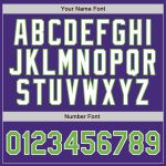 Personalized Purple White Pinstripe Neon Green-White Authentic Baseball Jersey Team Custom Name and Number