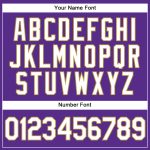 Personalized Purple White Pinstripe Old Gold Authentic Baseball Jersey Team Custom Name and Number