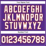 Personalized Purple White Pinstripe Orange Authentic Baseball Jersey Team Custom Name and Number
