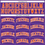 Personalized Purple White Pinstripe Orange Authentic Basketball Jersey Team Custom Name and Number