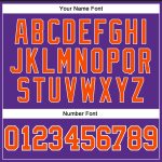 Personalized Purple White Pinstripe Orange Authentic Basketball Jersey Team Custom Name and Number