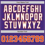 Personalized Purple White Pinstripe Orange-White Authentic Baseball Jersey Team Custom Name and Number