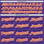 Personalized Purple White Pinstripe Orange-White Authentic Baseball Jersey Team Custom Name and Number