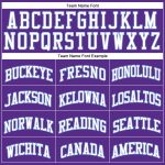 Personalized Purple White Pinstripe White-Light Blue Authentic Basketball Jersey Team Custom Name and Number