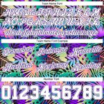 Personalized Purple White-Purple 3D Pattern Design Tropical Palm Leaves Authentic Basketball Shorts Team Custom Name and Number