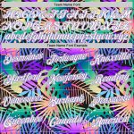 Personalized Purple White-Purple 3D Pattern Tropical Hawaii Plants Authentic Basketball Jersey Team Custom Name and Number