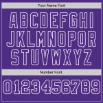 Personalized Purple White-Purple Pinstripe Authentic Split Fashion Baseball Jersey Team Custom Name and Number