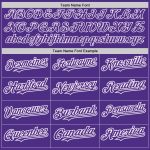 Personalized Purple White-Purple Pinstripe Authentic Split Fashion Baseball Jersey Team Custom Name and Number