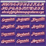 Personalized Purple White-Red Authentic Raglan Sleeves Baseball Jersey Team Custom Name and Number
