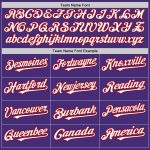 Personalized Purple White-Red Authentic Sleeveless Baseball Jersey Team Custom Name and Number