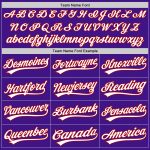 Personalized Purple White-Red Authentic Throwback Baseball Jersey Team Custom Name and Number