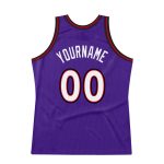 Personalized Purple White-Red Authentic Throwback Basketball Jersey