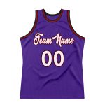 Personalized Purple White-Red Authentic Throwback Basketball Jersey