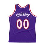 Personalized Purple White-Red Authentic Throwback Basketball Jersey Team Custom Name and Number