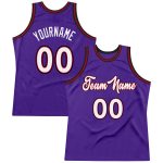 Personalized Purple White-Red Authentic Throwback Basketball Jersey