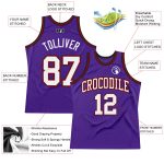 Personalized Purple White Red-Black Authentic Throwback Basketball Jersey Team Custom Name and Number