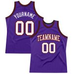 Personalized Purple White Red-Black Authentic Throwback Basketball Jersey Team Custom Name and Number