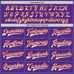 Personalized Purple White-Red Bomber Full-Snap Varsity Letterman Jacket Team Custom Name and Number