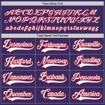 Personalized Purple White-Red Hockey Jersey Team Custom Name and Number