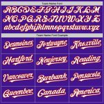 Personalized Purple White-Red Mesh Authentic Throwback Baseball Jersey Team Custom Name and Number