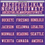 Personalized Purple White-Red Mesh Authentic Throwback Football Jersey Team Custom Name and Number