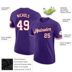 Personalized Purple White-Red Performance T-Shirt Team Custom Name and Number
