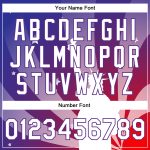 Personalized Purple White-Red Statue of Liberty 3D Pattern Design Bomber Full-Snap Varsity Letterman Jacket Team Custom Name and Number