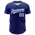 Personalized Purple White-Royal 3D Pattern Design Crossed Lines Authentic Baseball Jersey Team Custom Name and Number