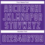Personalized Purple White Side Panel Abstract Lines Authentic City Edition Basketball Jersey Team Custom Name and Number