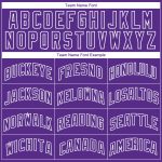 Personalized Purple White Side Panel Abstract Lines Authentic City Edition Basketball Jersey Team Custom Name and Number