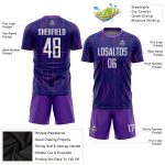 Personalized Purple White Sublimation Soccer Uniform Jersey