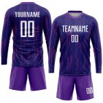 Personalized Purple White Sublimation Soccer Uniform Jersey