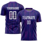 Personalized Purple White Sublimation Soccer Uniform Jersey