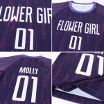 Personalized Purple White Sublimation Soccer Uniform Jersey