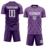 Personalized Purple White Sublimation Soccer Uniform Jersey Team Custom Name and Number