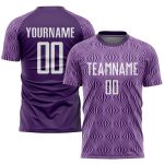 Personalized Purple White Sublimation Soccer Uniform Jersey Team Custom Name and Number