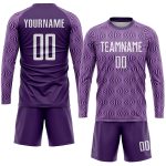 Personalized Purple White Sublimation Soccer Uniform Jersey Team Custom Name and Number