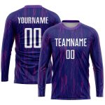 Personalized Purple White Sublimation Soccer Uniform Jersey