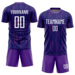 Personalized Purple White Sublimation Soccer Uniform Jersey