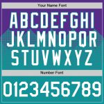 Personalized Purple White-Teal 3D Pattern Design Gradient Square Shapes Authentic Baseball Jersey Team Custom Name and Number