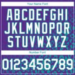 Personalized Purple White-Teal 3D Pattern Design Leopard Print Fade Fashion Authentic Baseball Jersey Team Custom Name and Number
