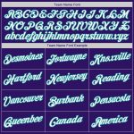 Personalized Purple White-Teal Authentic Baseball Jersey Team Custom Name and Number