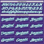 Personalized Purple White-Teal Authentic Fade Fashion Baseball Jersey Team Custom Name and Number
