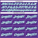Personalized Purple White-Teal Authentic Sleeveless Baseball Jersey Team Custom Name and Number