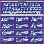 Personalized Purple White-Teal Bomber Full-Snap Varsity Letterman Jacket Team Custom Name and Number