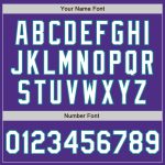 Personalized Purple White-Teal Bomber Full-Snap Varsity Letterman Jacket Team Custom Name and Number